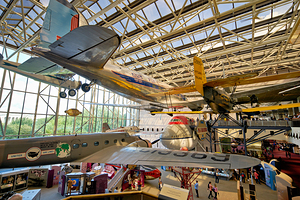 Inside the Smithsonian National Air and Space Museum. Washington D.C.