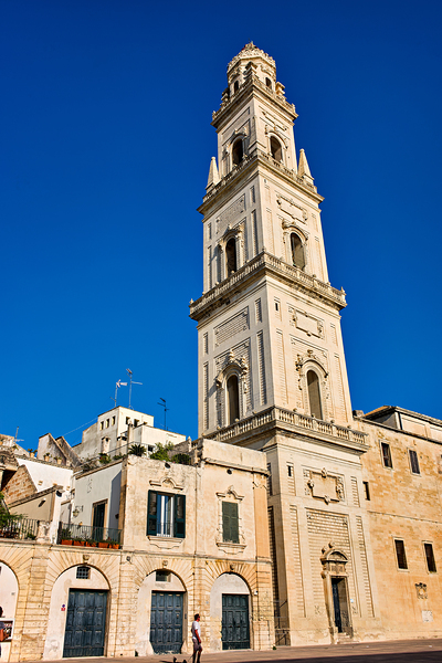 Apulia Puglia Salento Italy. Lecce. Cathedral Maria Santissima Assunta and Saint Orontius Print