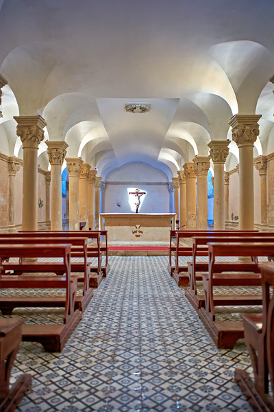 Apulia Puglia Salento Italy. Lecce. Cathedral Maria Santissima Assunta and Saint Orontius. The crypt Print