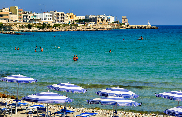 Apulia Puglia Salento. Italy. Otranto. The beach Print