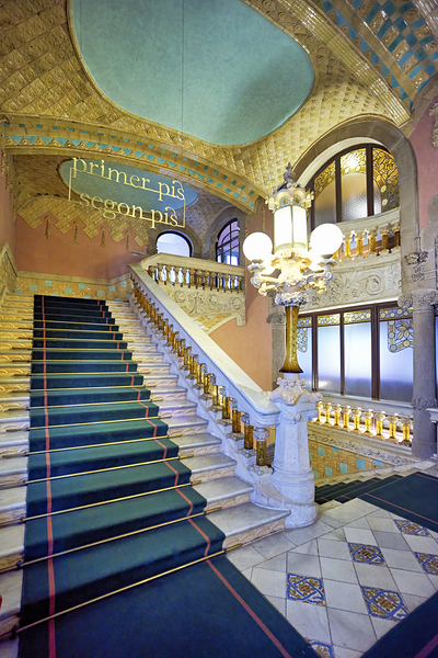 Barcelona. Catalonia. Spain. Palau de la musica catalana concert hall Print