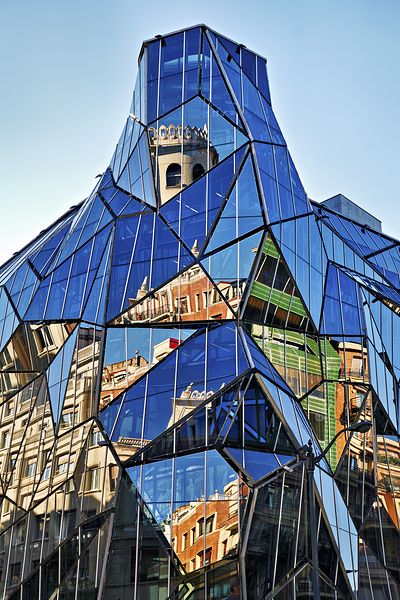 Bilbao Biscay Spain. Dpto. Sanidad Ledo Arteche. Modern building Print