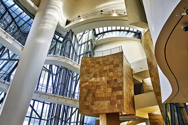 Bilbao Biscay Spain. The interiors of the Guggenheim Museum Print