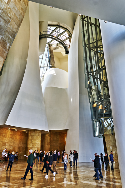 Bilbao Biscay Spain. The interiors of the Guggenheim Museum Print