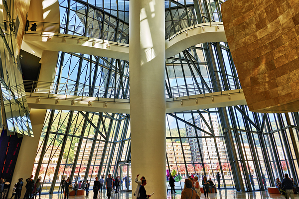 Bilbao Biscay Spain. The interiors of the Guggenheim Museum Print