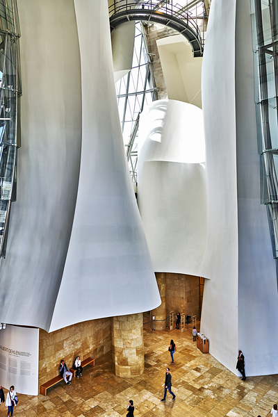 Bilbao Biscay Spain. The interiors of the Guggenheim Museum Print