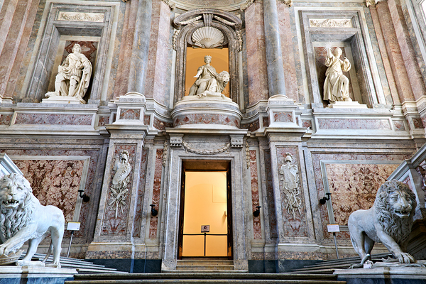 Caserta Campania Italy. The majestic entrance to the Royal Palace Print