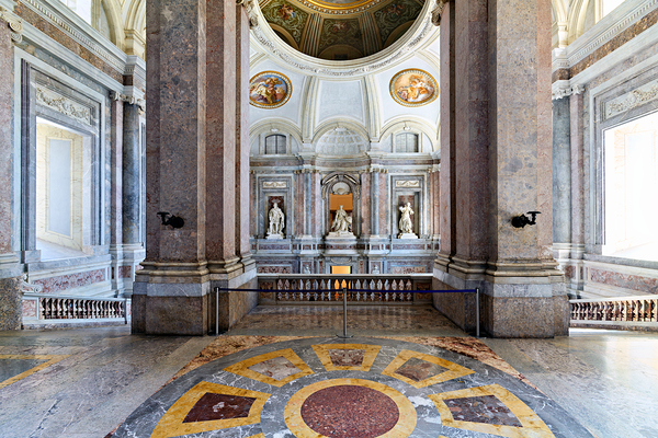 Caserta Campania Italy. The Royal Palace. The upper vestibule Print