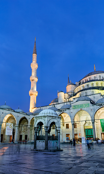 Istanbul Turkey. The Blue Mosque at sunset Print
