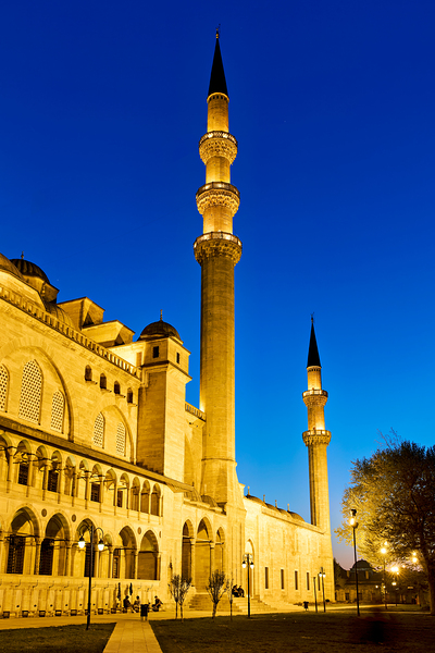Istanbul Turkey. Süleymaniye Mosque at sunset Print