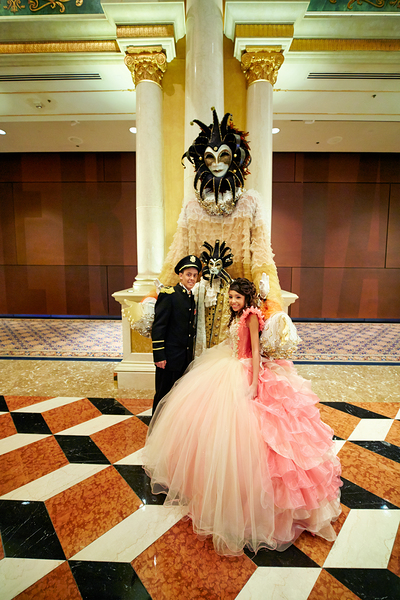 Venetian masks at the lobby of venetian Hotel. Las Vegas Nevada USA Print