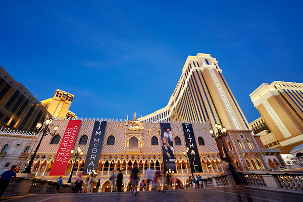 Venetian Hotel at Sunset. Las Vegas Nevada USA Print