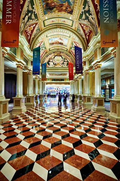 The Lobby of Venetian Hotel. Las Vegas Nevada USA Print