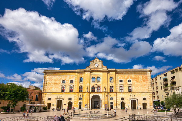Matera Basilicata Italy. Piazza Vittorio Veneto Print