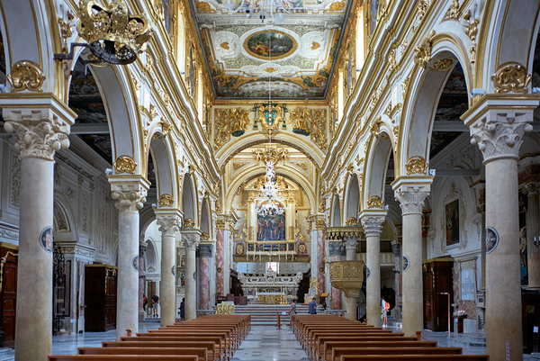 Matera Basilicata Italy. Basilica Pontificia Cattedrale di Maria Santissima della Bruna e SantEustachio Print