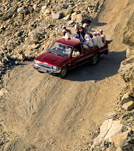Pakistan. On the gravel road to Shandur Pass Print