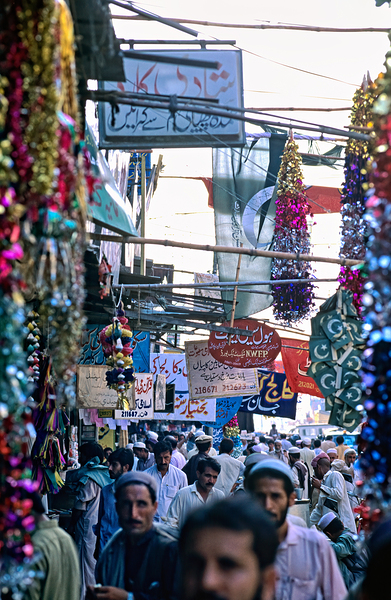 Pakistan. The streets of Peshawar Print