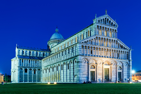 Pisa Tuscany Italy. Piazza dei Miracoli Square of Miracles. The Cathedral at sunset Print