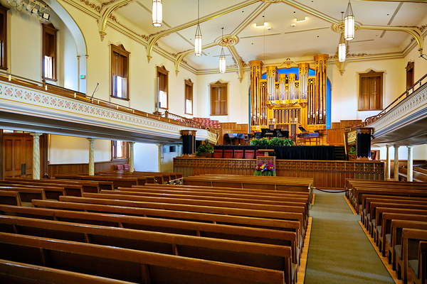 The Assembly Hall. Temple Square. Salt Lake City Utah USA Print
