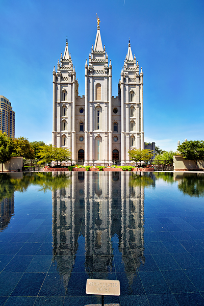 Salt lake Mormon Temple. Salt Lake City Utah USA Print