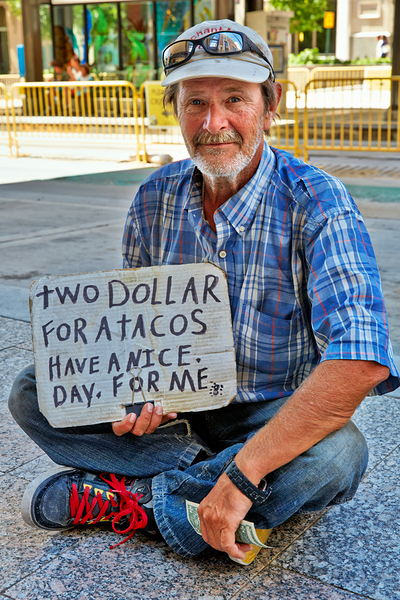 A homeless. Salt Lake City Utah USA Print