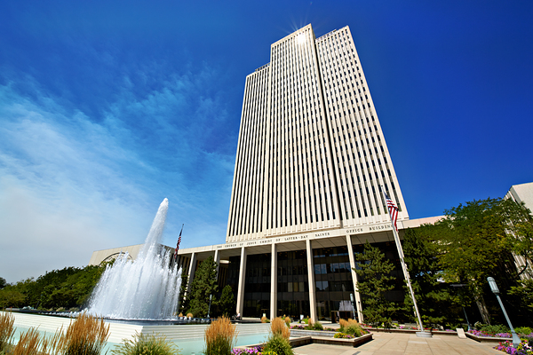 The hedaquarter of the Mormon Church of Jesus Christ the latter day. Salt Lake City Utah USA Print
