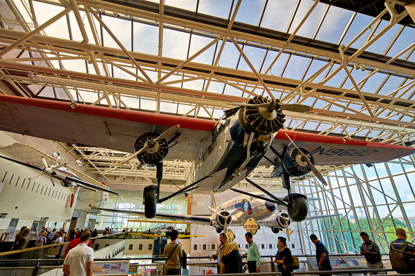 Inside the Smithsonian National Air and Space Museum. Washington D.C. Print