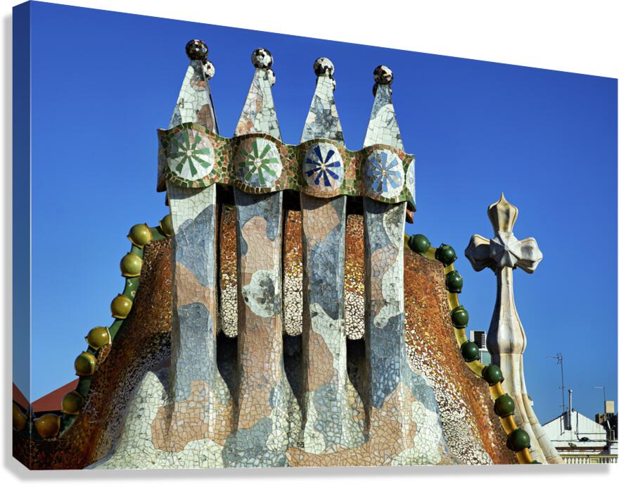 Barcelona. Catalonia. Spain. Casa Batllo is a renowned building located in the center of Barcelona and is one of Antoni Gaudi´s masterpieces Canvas Print