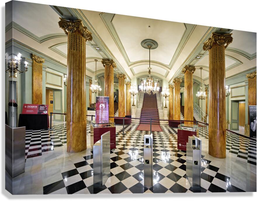 Barcelona. Catalonia. Spain. The Gran Teatre del Liceu Opera House Canvas Print