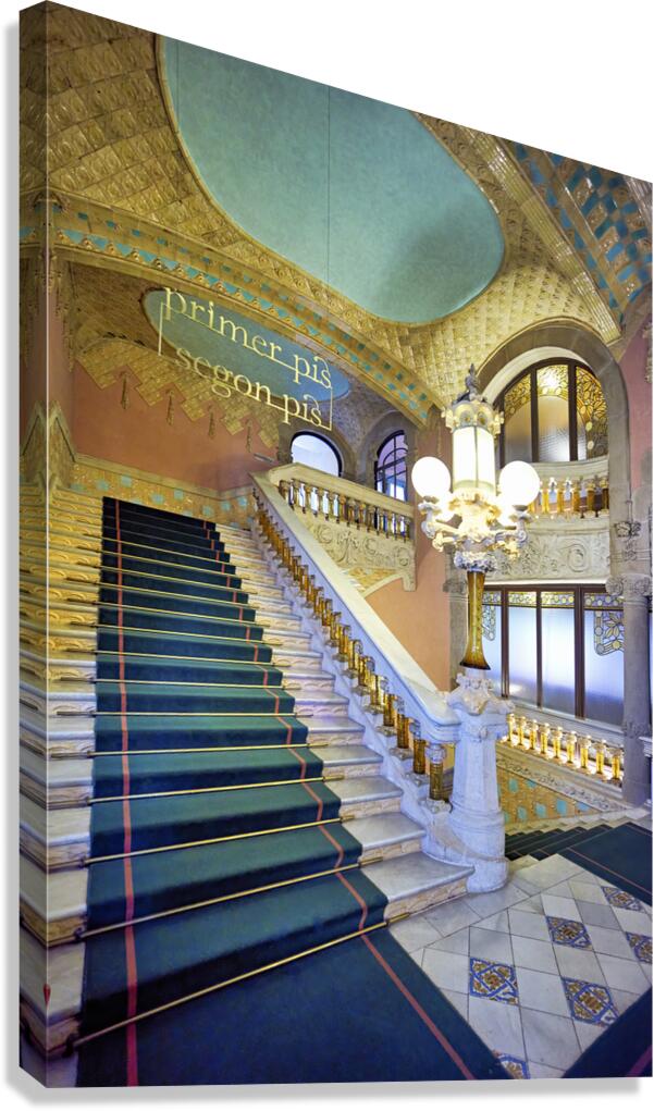 Barcelona. Catalonia. Spain. Palau de la musica catalana concert hall Canvas Print