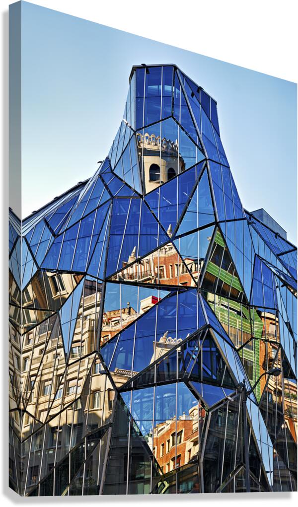 Bilbao Biscay Spain. Dpto. Sanidad Ledo Arteche. Modern building Canvas Print