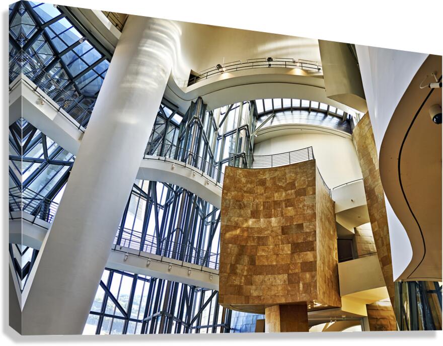 Bilbao Biscay Spain. The interiors of the Guggenheim Museum Canvas Print