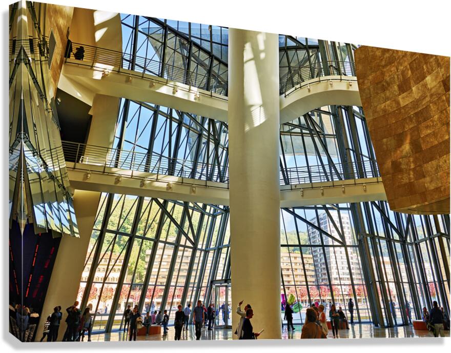 Bilbao Biscay Spain. The interiors of the Guggenheim Museum Canvas Print