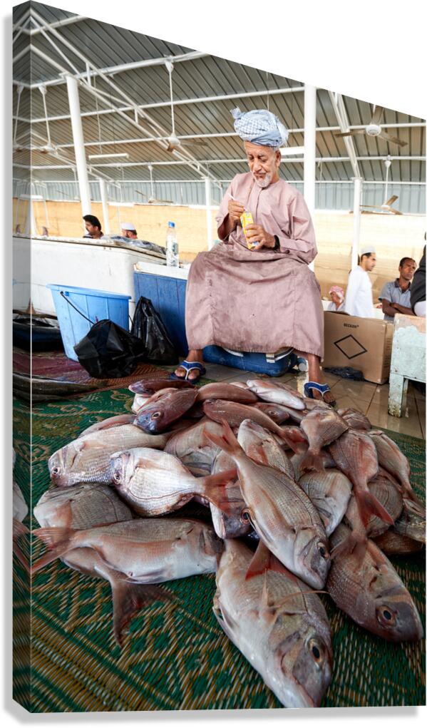 Oman. Muscat. The Fish Market Canvas Print
