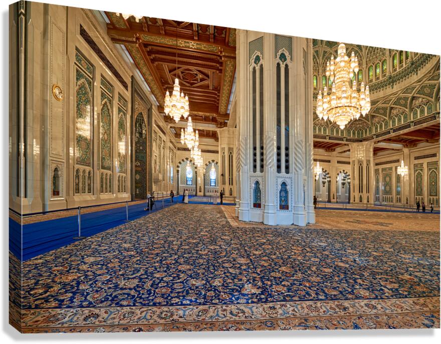 Oman. Muscat. Sultan Qaboos Grand Mosque Canvas Print