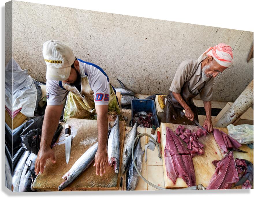 Oman. Muscat. The Fish Market Canvas Print