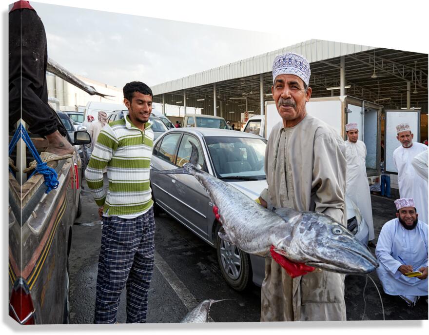 Oman. Muscat. The Fish Market Canvas Print