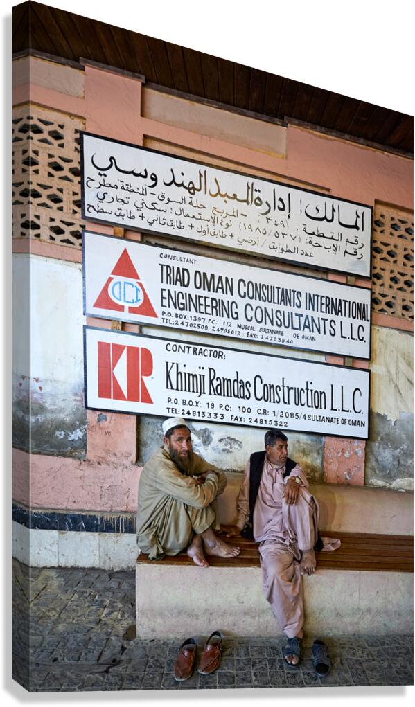 Oman. Muscat. Portrait of omani men Canvas Print