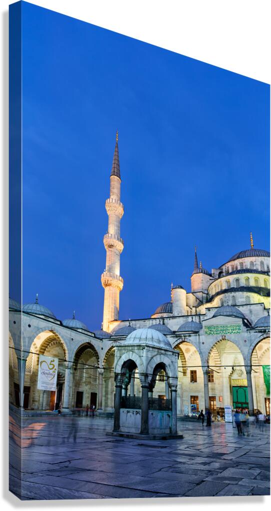 Istanbul Turkey. The Blue Mosque at sunset Canvas Print