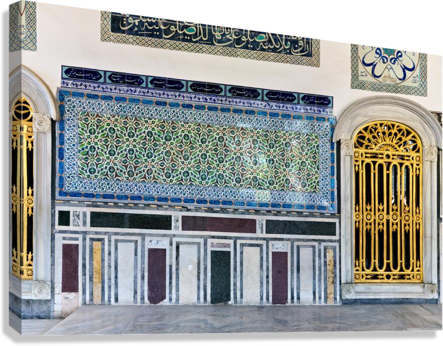 Istanbul Turkey. Topkapi Palace. Decorated walls in the Harem Canvas Print
