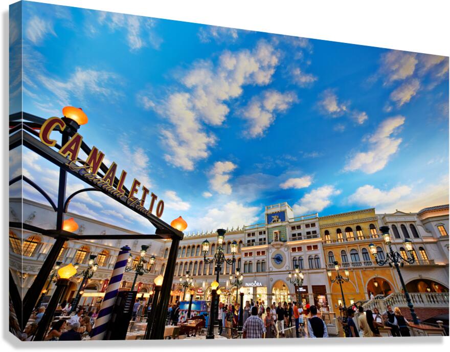 Little Venice at Venetian Hotel Mall. Las Vegas Nevada USA Canvas Print