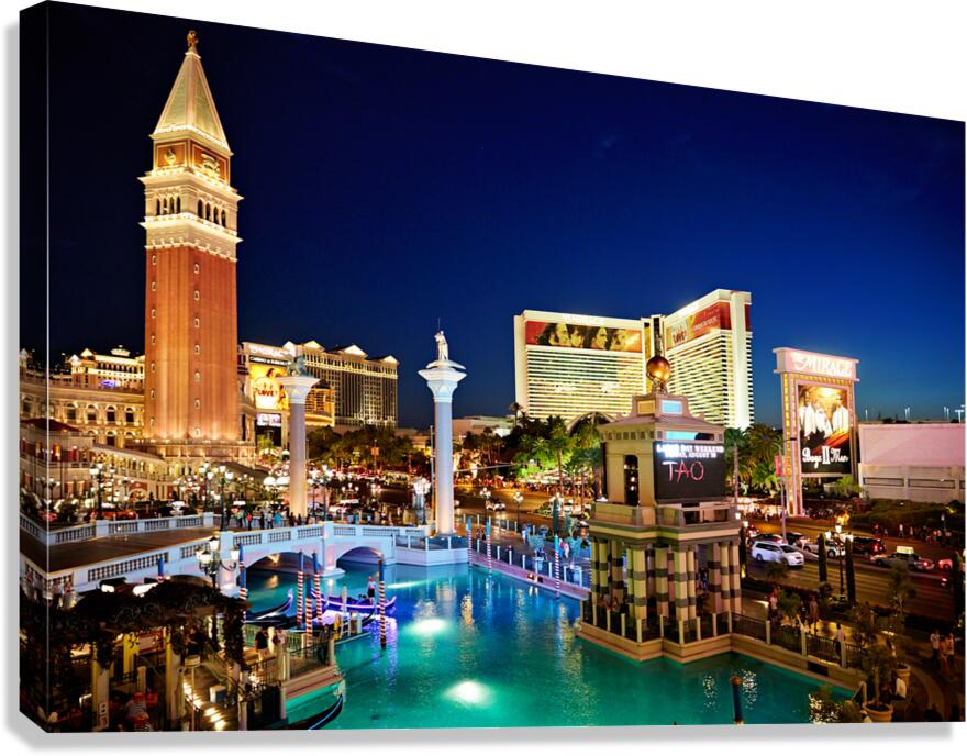 Venetian Hotel at Sunset. Las Vegas Nevada USA Canvas Print
