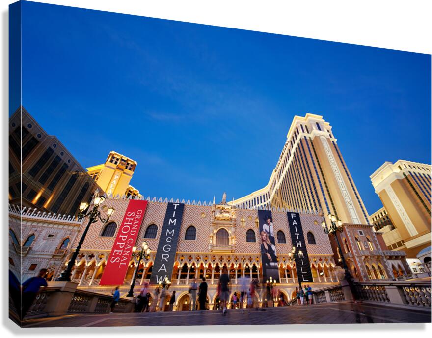 Venetian Hotel at Sunset. Las Vegas Nevada USA Canvas Print