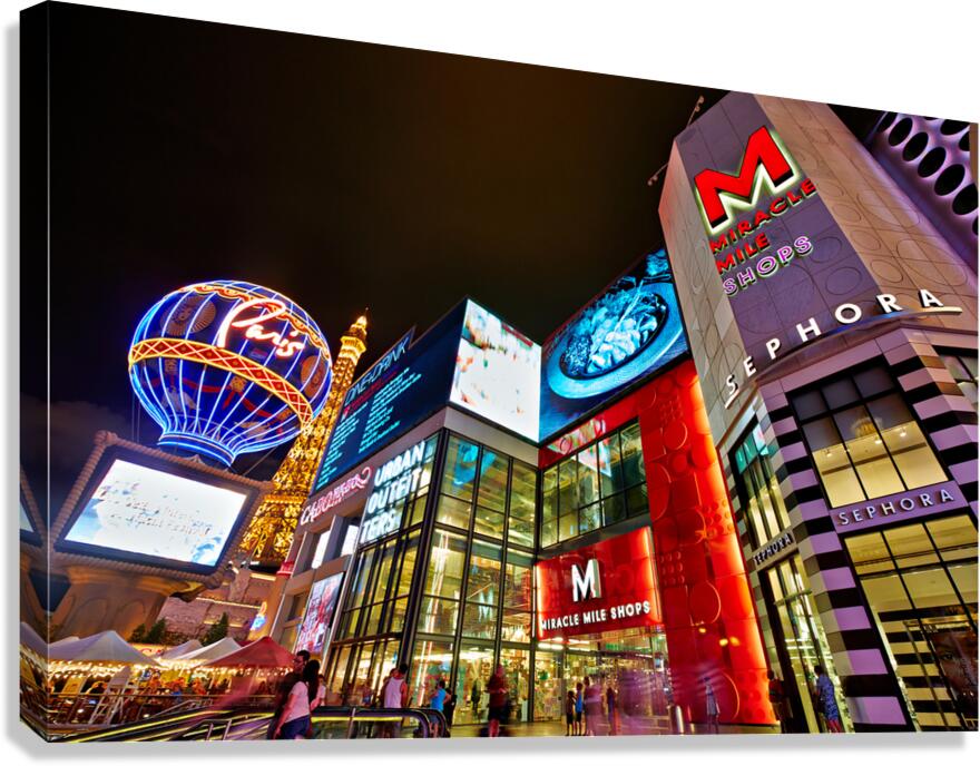 The Strip by night. Las Vegas Nevada USA Canvas Print