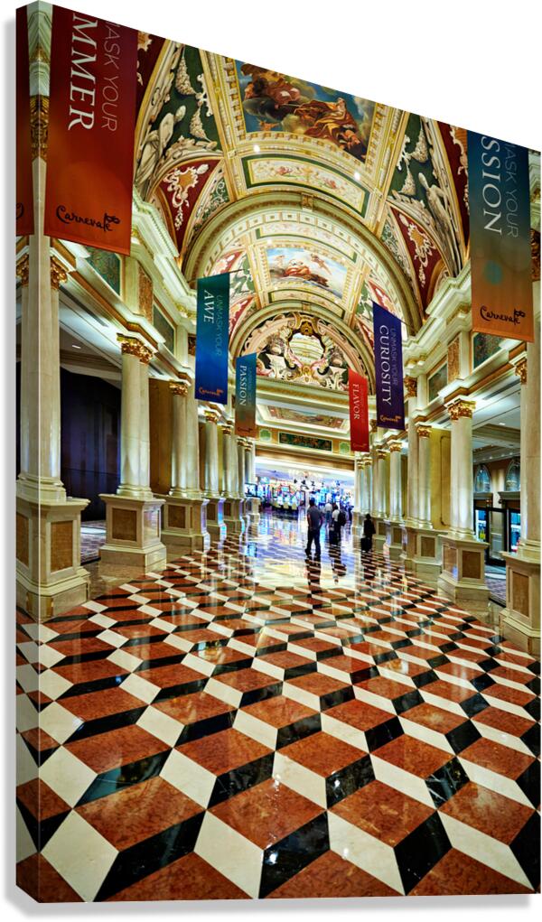 The Lobby of Venetian Hotel. Las Vegas Nevada USA Canvas Print