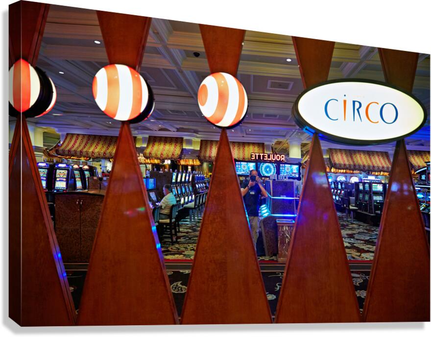 Slot Machines at Bellagio Casino. Las Vegas Nevada USA Canvas Print