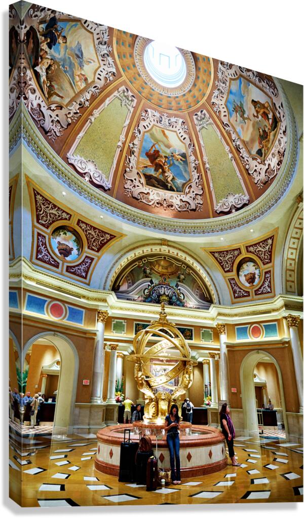 The Lobby of Venetian Hotel. Las Vegas Nevada USA Canvas Print