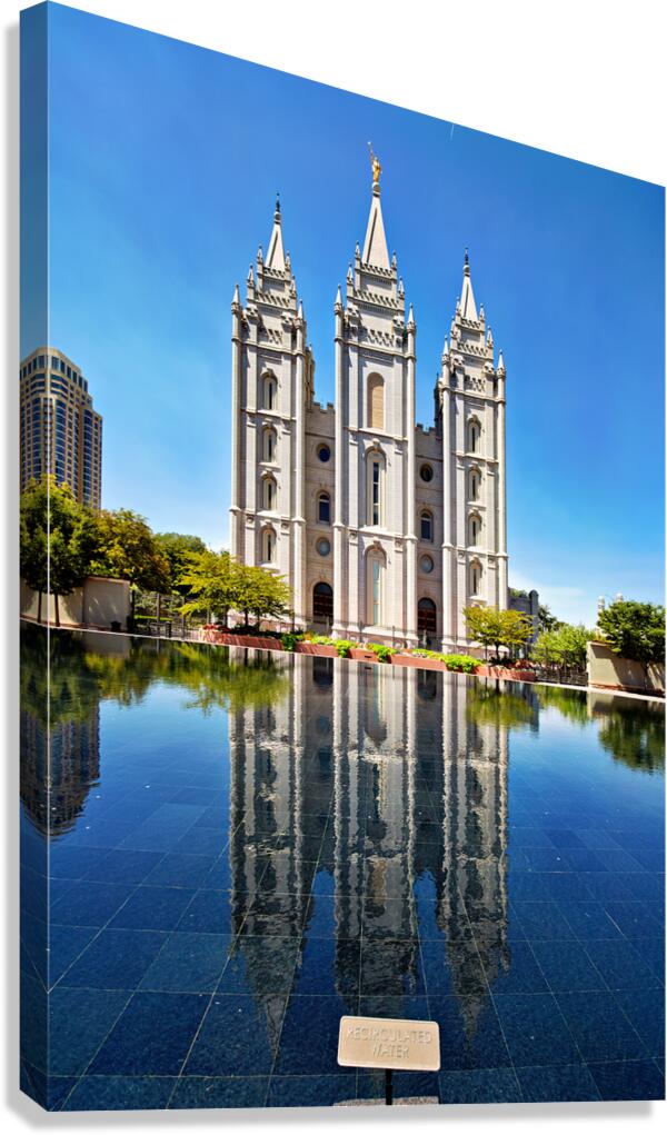Salt lake Mormon Temple. Salt Lake City Utah USA Canvas Print