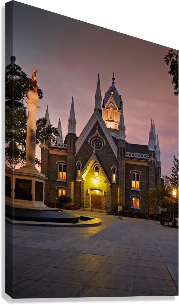 The Assembly Hall. Temple Square. Salt Lake City Utah USA Canvas Print