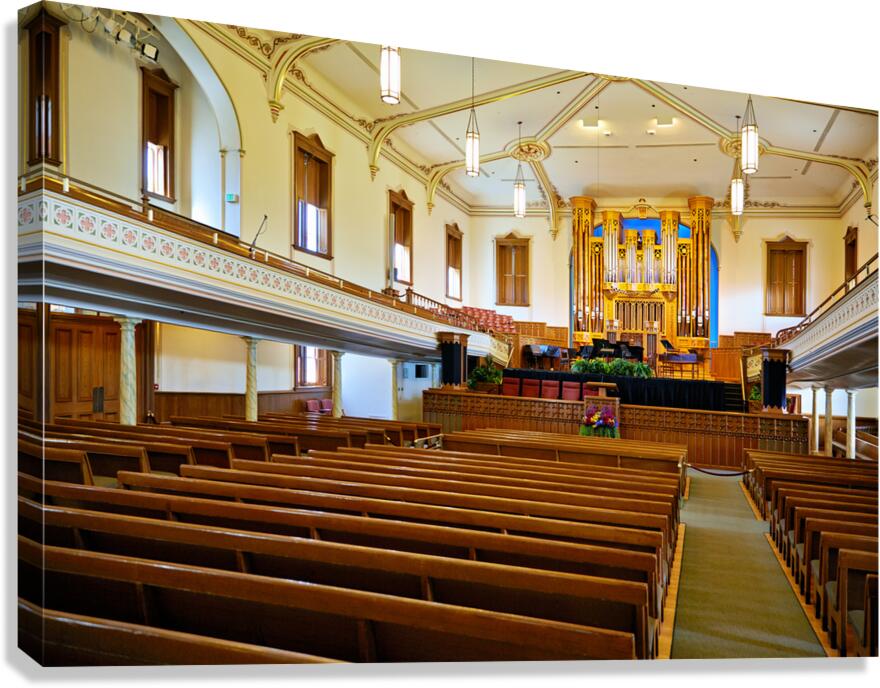 The Assembly Hall. Temple Square. Salt Lake City Utah USA Canvas Print